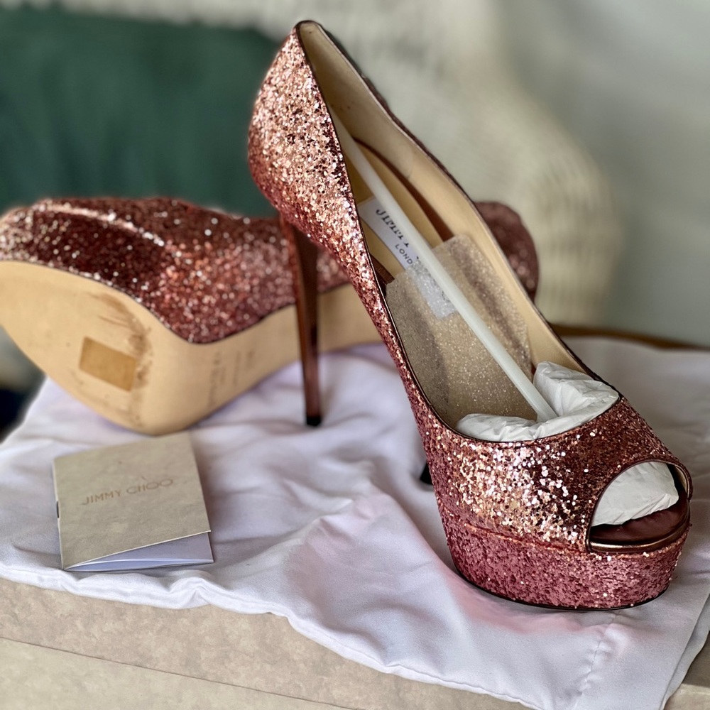 JImmy Choo 39.5 Candyfloss Galactica Glitter